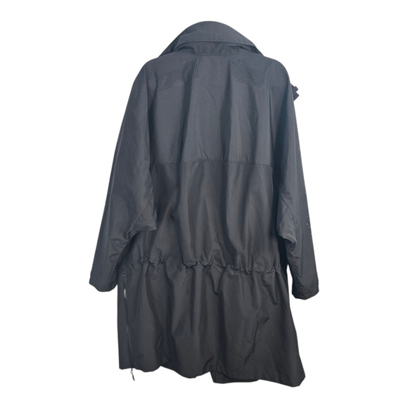 Burberry Men’s Black Perforated Logo Packaway Hood Technical Car Coat XL NWT - Picture 2 of 14